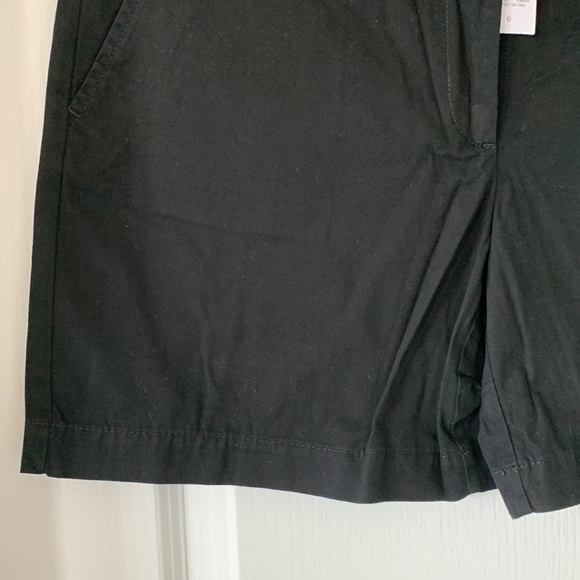 LOFT Black 100% Cotton 6” Inseam Shorts Size 6 New With Tag - Picture 4 of 16
